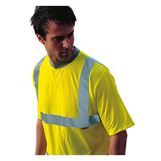 Dickies SA22080 Hi-Vis Safety T-Shirt Saturn Yellow Medium 42" Chest
