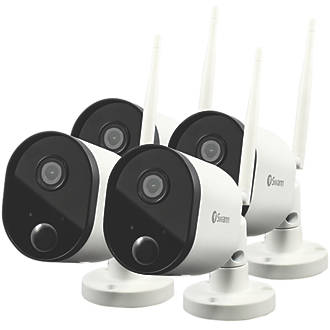 Swann  Mains-Powered  Wired or Wireless 1080p Outdoor  Wi-Fi Outdoor Powered Camera 4 Pack