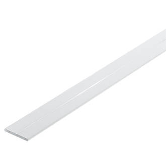 Alfer White PVC Flat Bar 1000 x 19.5 x 2mm