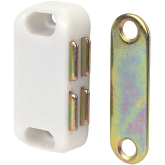 Magnetic Cabinet Catch White 42 x 20mm 10 Pack