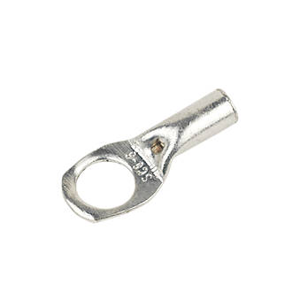 Non-Insulated Metallic 6mm² Ring Copper Tube Lug 10 Pack