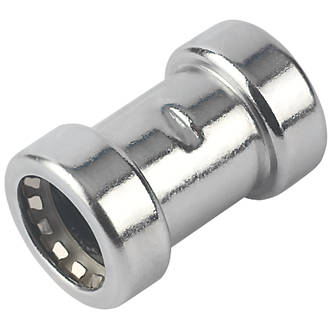 Tectite Sprint  Chrome-Plated Copper Push-Fit Equal Coupler 15mm