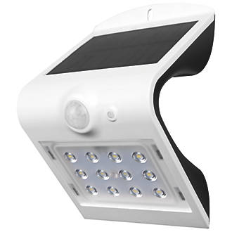 Luceco  LED Solar Wall Light With PIR Sensor White