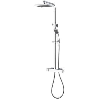 Aqualisa Sierra Rear-Fed Exposed Chrome Thermostatic Bar Diverter Mixer Shower