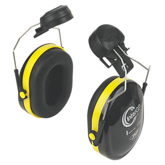 JSP InterGP Safety Helmet Mounted Ear Defenders Black/Yellow