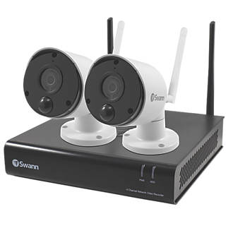 Swann   4-Channel  Wi-Fi NVR CCTV Kit & 2 Indoor & Outdoor Cameras