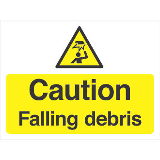 "Caution Falling Debris" Sign 300 x 400mm