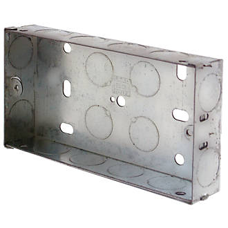 LAP Installation Boxes Galvanised Steel 2 Gang 25mm Pack of 10