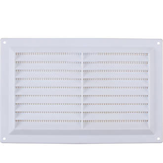 Map Vent Fixed Louvre Vent with Flyscreen White 229 x 152mm