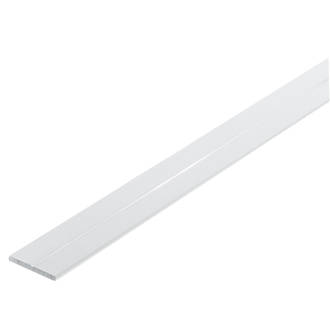 Alfer White PVC Flat Bar 1000 x 15.5 x 2mm