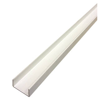 Alfer White PVC U-Profile 1000 x 12 x 10mm