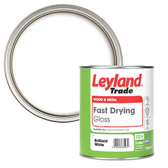 Leyland Trade Fast Drying Gloss Paint Brilliant White 750ml