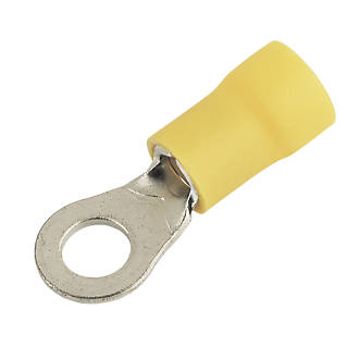 Insulated Yellow 4-6mm² Ring Crimp 100 Pack