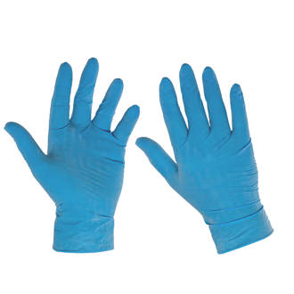 Cleangrip  Latex Powdered Disposable Gloves Blue Large 100 Pack
