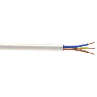 Nexans 3183TQ White 3-Core 1.5mm² Flexible Cable 5m Coil