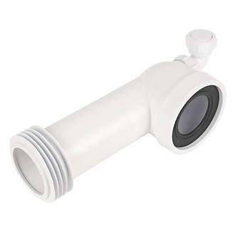 McAlpine WC-CON8V 90° Pan Connector with Vent White 110mm