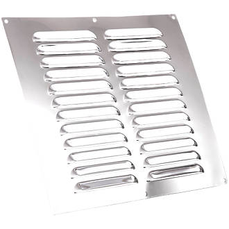 Map Vent Fixed Louvre Vent Chrome Stainless Steel 229 x 229mm