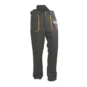 Oregon Yukon  Chainsaw Trousers Black / Orange 35-37" (88-93cm) Waist  30" (76cm) Leg