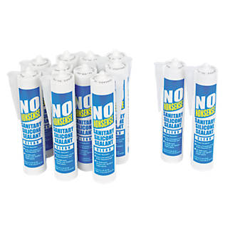 No Nonsense  Sanitary Silicone Clear 310ml 12 Pack