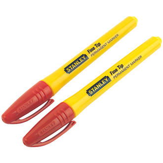 Stanley Red Fibre Permanent Marker 2 Pack