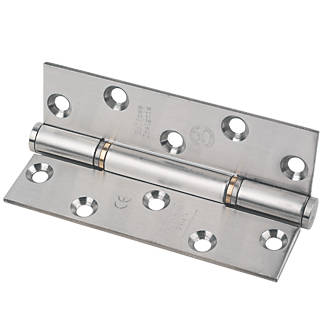 Eclipse Satin Stainless Steel Grade 14 Fire Rated Insignia Thrust Bearing Hinge 127 x 76mm 2 Pack