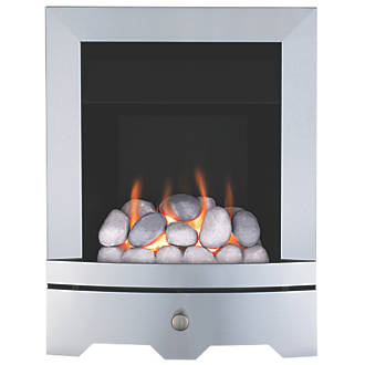 Valor Seattle Silver Rotary Control Inset Gas Fire