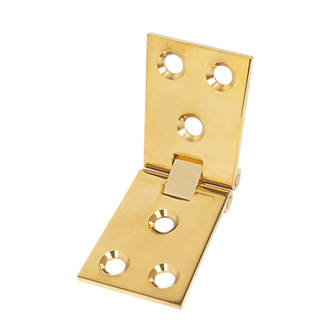 Polished Brass Counter Flap Hinge 38 x 102mm 2 Pack