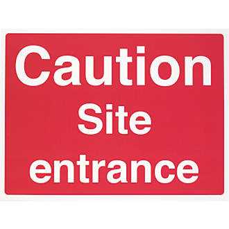 "Caution Site Entrance" Sign 450 x 600mm