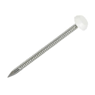 uPVC Nails White Head A4 Stainless Steel Shank 2 x 40mm 250 Pack