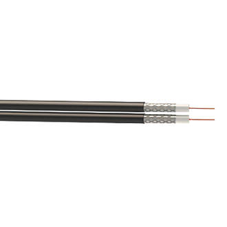 Nexans RG6 Black 2-Core Shotgun Coaxial Cable 25m Drum