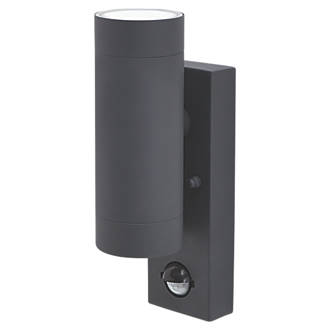 LAP 5510807424 Up & Down PIR Outdoor Wall Light Charcoal Grey 2 x 350lm 5.3W