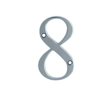 Fab & Fix Door Numeral 8 Polished Chrome 80mm