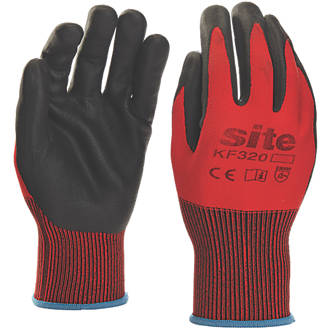 Site KF320 Nitrile Foam Coated Gloves Red / Black X Large