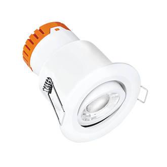 Enlite E8 Adjustable  Fire Rated LED Downlight White 610lm 8W 220-240V