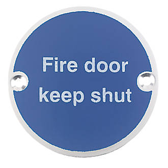 Fire Door Keep Shut Sign Aluminium 76mm