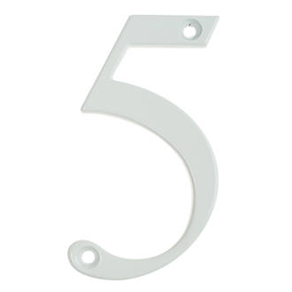 Fab & Fix Door Numeral 5 White 80mm