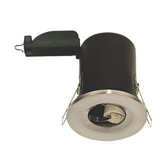 LAP  Fixed  Fire Rated Downlight Brushed Steel 230-240V