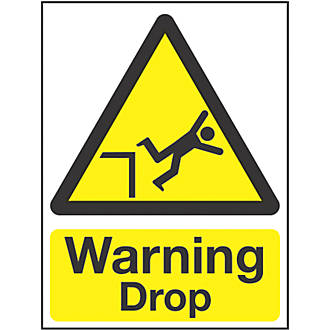 "Warning Drop" Sign 200 x 150mm