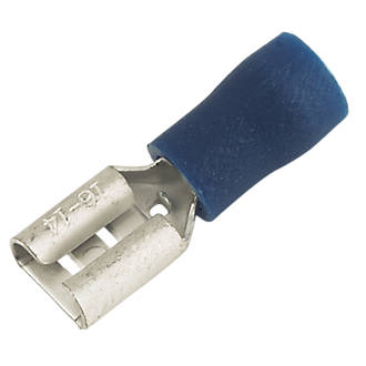 Insulated Blue 1.5-2.5mm² Push-On (F) Crimp 100 Pack
