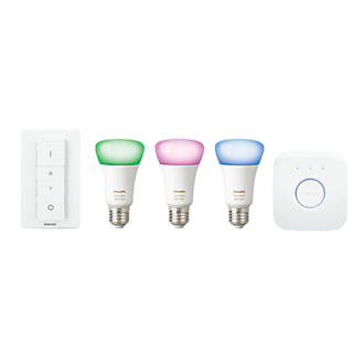 Philips Hue White and Colour Ambience E27 Starter Kit Colour-Changing 10W 806lm 5 Piece Set