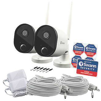 Swann  Mains-Powered  Wired or Wireless 1080p Outdoor  Wi-Fi Outdoor Powered Camera 2 Pack