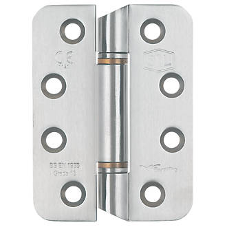 Smith & Locke Satin Stainless Steel Grade 13 Fire Rated Anti-Ligature Hinge 102 x 76mm 2 Pack