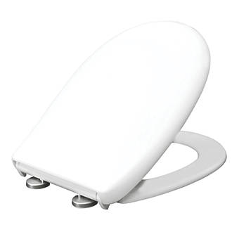 Carrara & Matta Padova Soft-Close with Quick-Release Toilet Seat Thermoset Plastic White