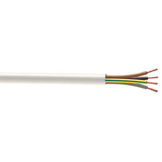 Time 3184Y White 4-Core 1mm² Flexible Cable 5m Coil