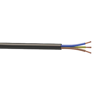 Nexans 3183P Black 3-Core 1.5mm² Flexible Cable 10m Coil