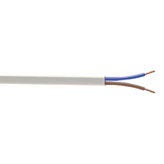 Nexans 2192Y White 2-Core 0.75mm² Flexible Cable 50m Drum