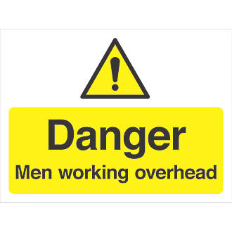 "Danger Men Working Overhead" Sign 300 x 400mm