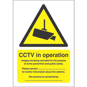 "CCTV in Operation" sign 420 x 297mm