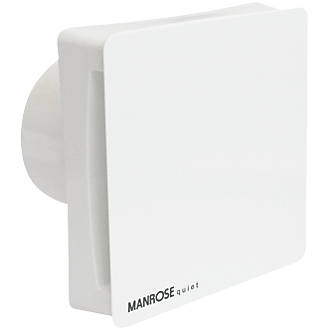Manrose CQF100T 7W Bathroom Extractor Fan with Humidistat & Timer White 240V