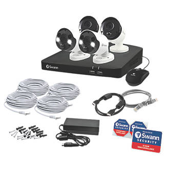 Swann SWDVK-887802B2FB 8-Channel CCTV NVR Kit with 4 Cameras